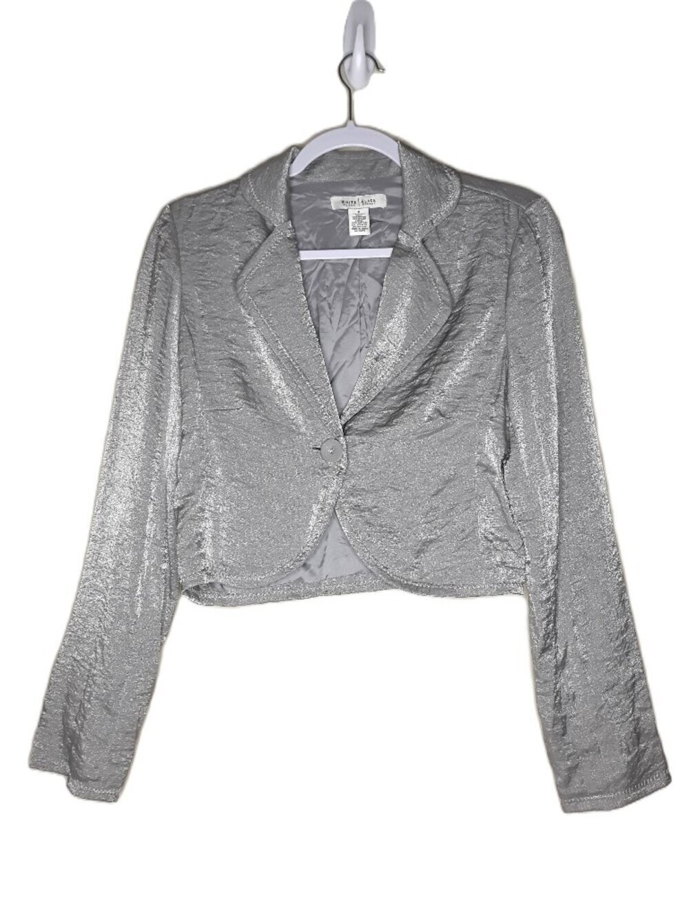 Metallic Cropped Blazer Date Night Party Wedding White House Black Market